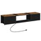 Rustic Floating TV Stand with Charging Station, Fits Up to 55 Inch TVs, 2 Drawers